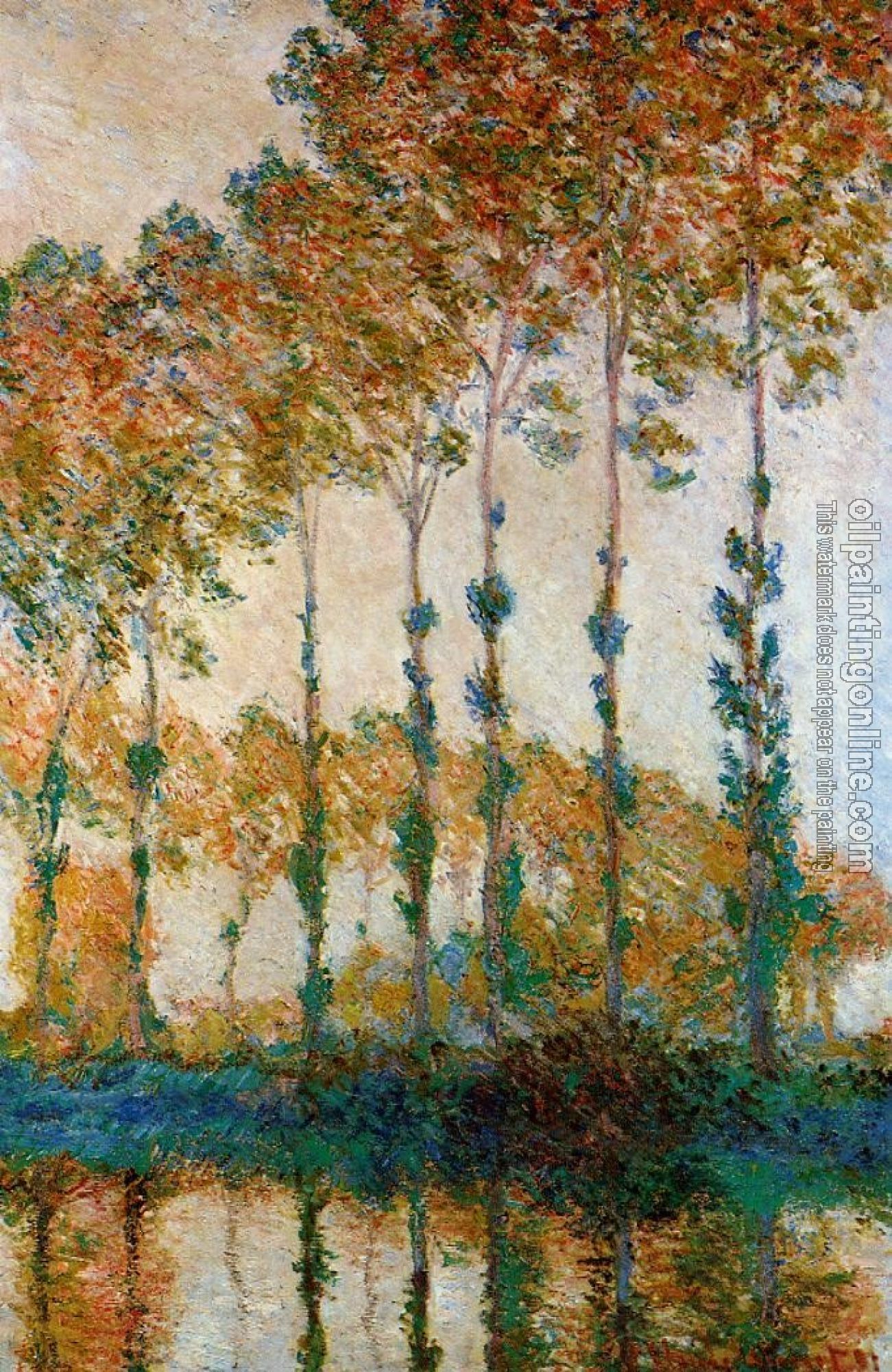 Monet, Claude Oscar - Poplars on the Banks of the River Epte in Autumn